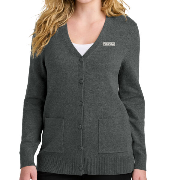 WWS - Women's Easy Care Button Up Cardigan Sweater Thumbnail